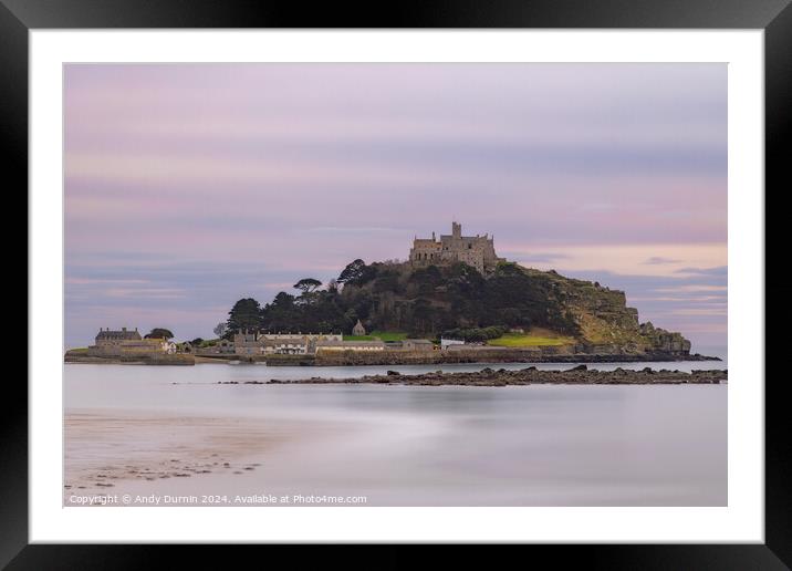 St Michael's Mount Sunset LE Framed Mounted Print by Andy Durnin