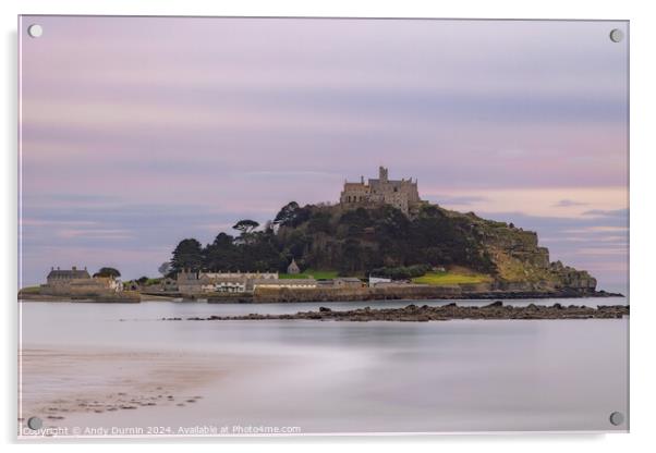 St Michael's Mount Sunset LE Acrylic by Andy Durnin
