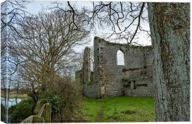 Priory of St Mary in the Meadow Canvas Print by Chris Yaxley