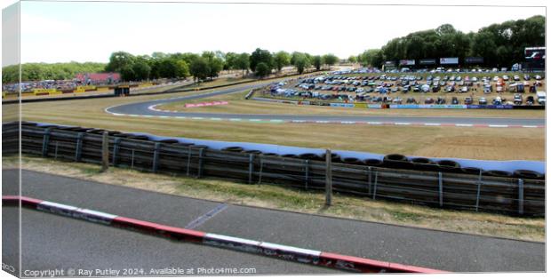 Pits Paddock & Circuit - Brands Hatch  Canvas Print by Ray Putley