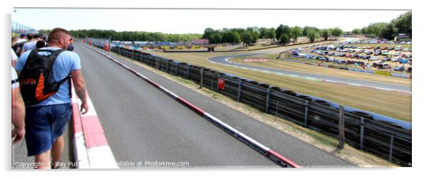 Pits Paddock & Circuit - Brands Hatch  Acrylic by Ray Putley