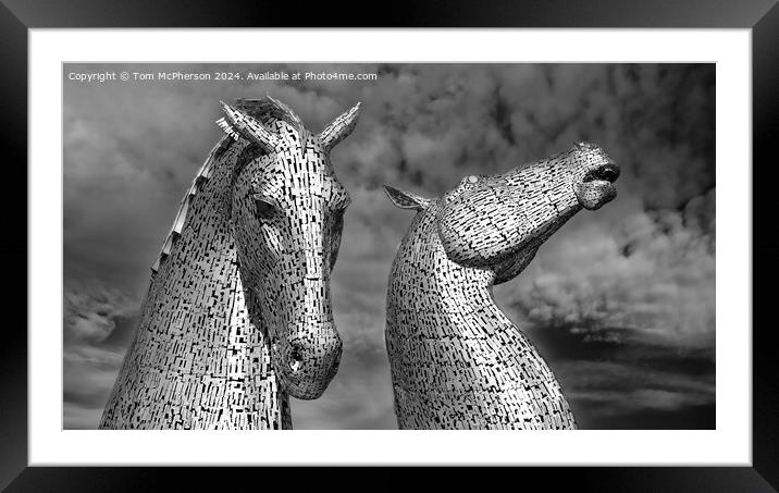 The Kelpies Framed Mounted Print by Tom McPherson