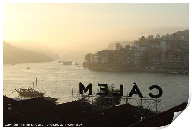 Porto at Sunset Print by Philip King
