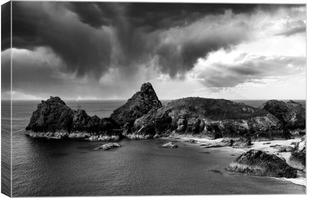 storm clouds in cornwall Canvas Print by Kevin Britland