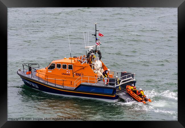 RNLI Rescue on Anglesey completed Framed Print by Keith Douglas