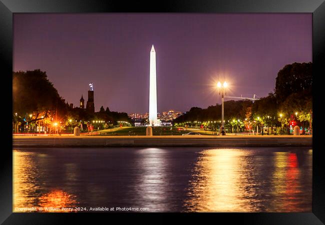 The Mall Washington Monument Washington DC Framed Print by William Perry