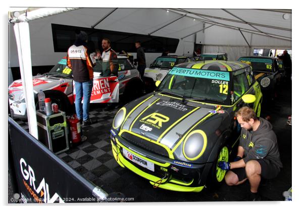 Pits Paddock & Circuit - Brands Hatch  Acrylic by Ray Putley