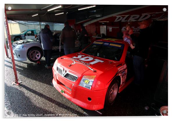 Pits Paddock & Circuit - Brands Hatch  Acrylic by Ray Putley