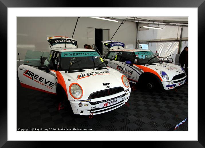 Pits Paddock & Circuit - Brands Hatch  Framed Mounted Print by Ray Putley