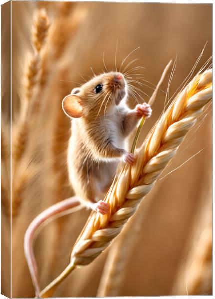 Harvest Mouse Canvas Print by Picture Wizard