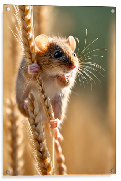 Harvest Mouse Acrylic by Picture Wizard