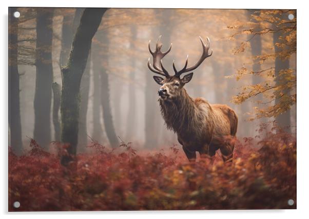 Red Stag Acrylic by Picture Wizard