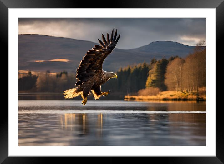 White Tailed Eagle Framed Mounted Print by Picture Wizard