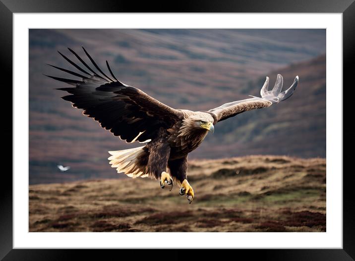 White Tailed Eagle Framed Mounted Print by Picture Wizard