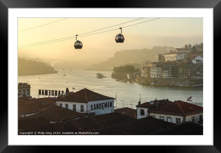 Porto at Sunset Framed Mounted Print by Philip King