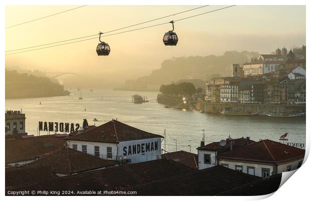 Porto at Sunset Print by Philip King