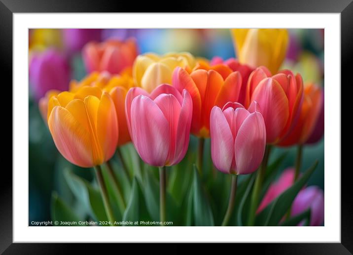 Tulips are an industry at risk in the Netherlands  Framed Mounted Print by Joaquin Corbalan