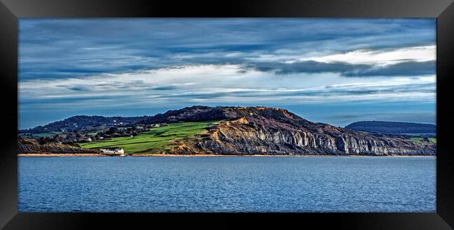 Outdoor Charmouth and Jurassic Coast Panorama Framed Print by Darren Galpin