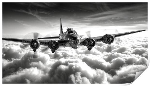 The Flying Fortress Print by Airborne Images