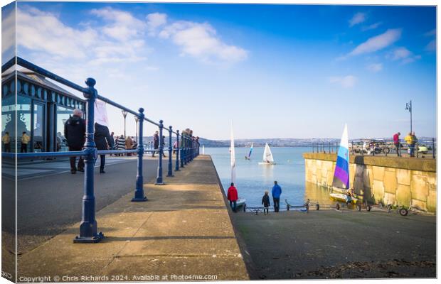 Early Spring Afternoon At Mumbles Canvas Print by Chris Richards