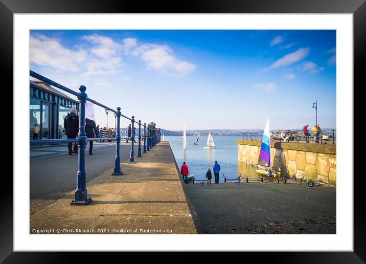 Early Spring Afternoon At Mumbles Framed Mounted Print by Chris Richards
