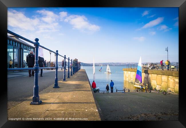 Early Spring Afternoon At Mumbles Framed Print by Chris Richards