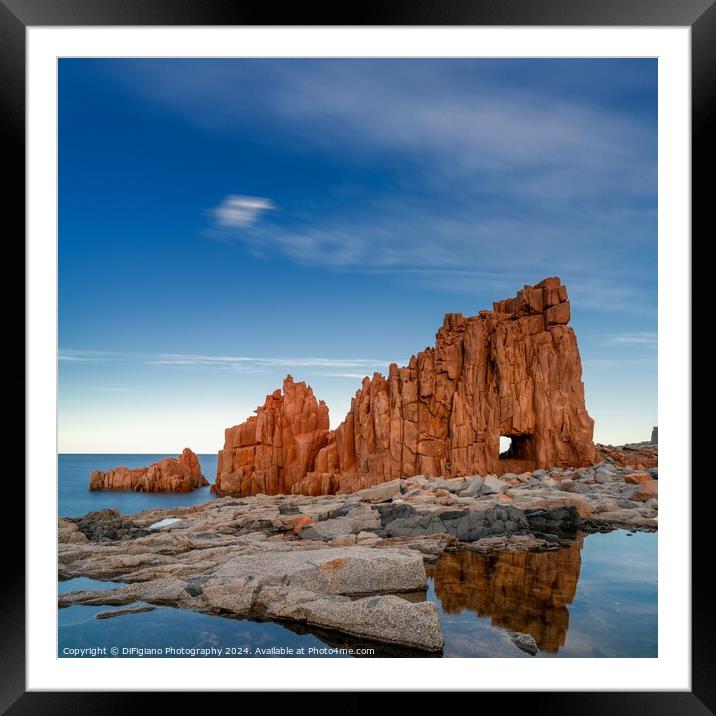Rocce Rosse di Arbatax Framed Mounted Print by DiFigiano Photography