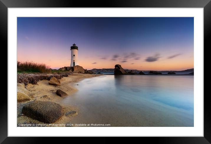 Punta Palau Lighthouse Framed Mounted Print by DiFigiano Photography