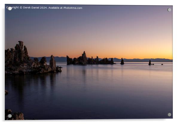Sunrise at Mono Lake Acrylic by Derek Daniel
