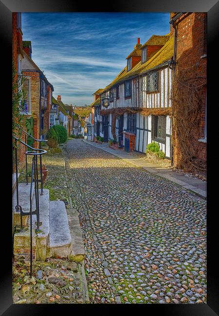 Mermaid Street Rye East Sussex England UK Framed Print by John Gilham