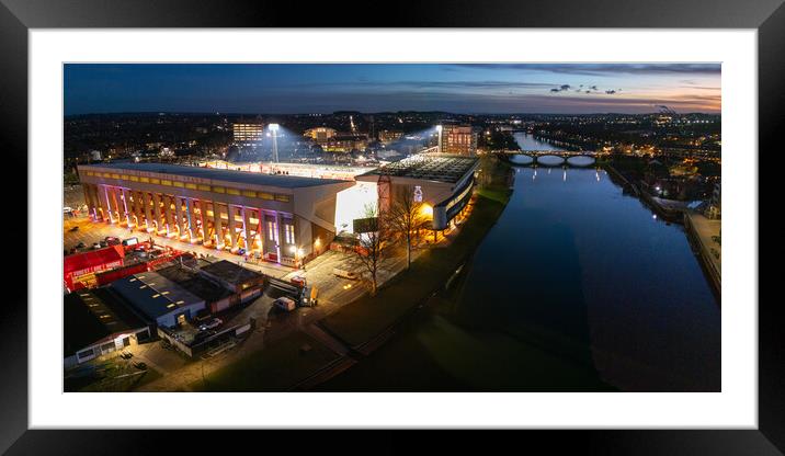The City Ground Nottingham Framed Mounted Print by Apollo Aerial Photography