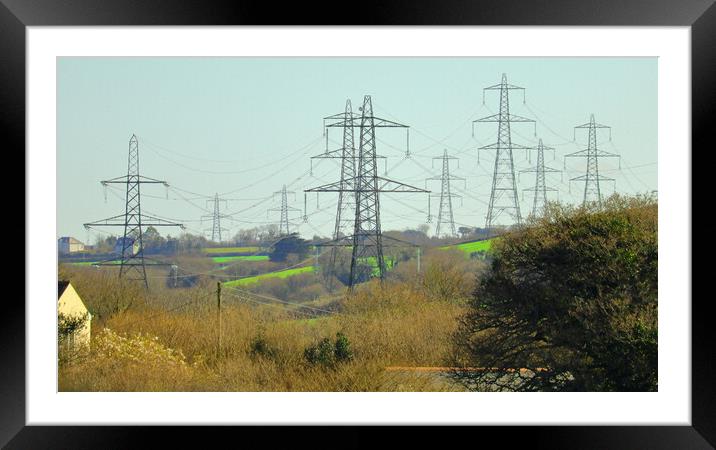 Advance of the Pylons Framed Mounted Print by Bryan 4Pics