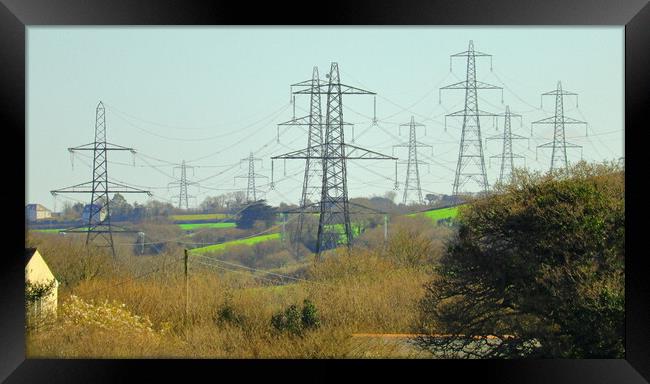 Advance of the Pylons Framed Print by Bryan 4Pics