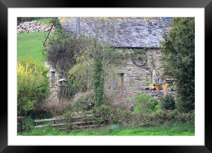Old stone cottage Framed Mounted Print by Bryan 4Pics
