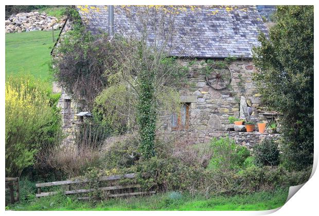 Old stone cottage Print by Bryan 4Pics