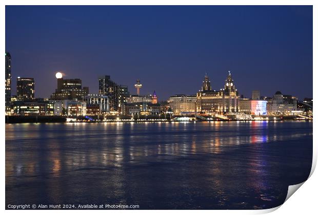 Liverpool waterfront  Print by Alan Hunt