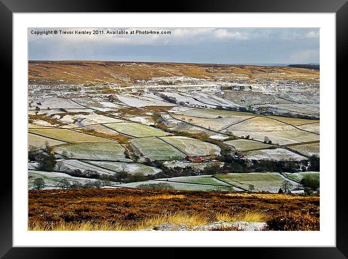 The View Across Rosedale Framed Mounted Print by Trevor Kersley RIP