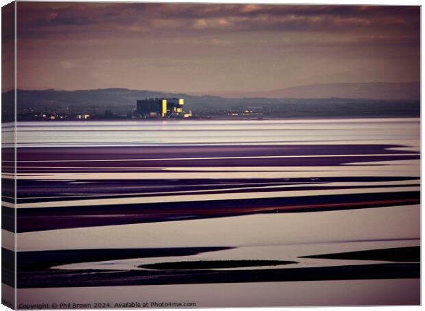 Heysham Nuclear Power Station, Morecambe Bay. Canvas Print by Phil Brown