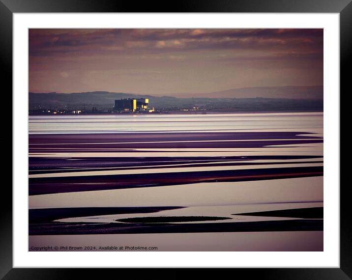 Heysham Nuclear Power Station, Morecambe Bay. Framed Mounted Print by Phil Brown
