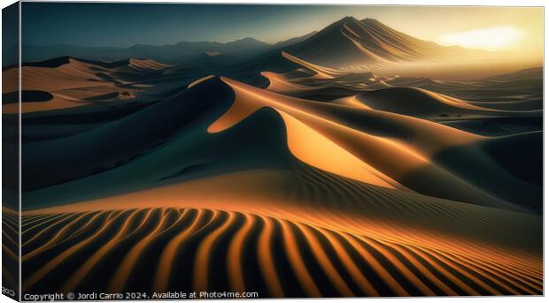 Desert Serenity - GIA2401-0154-REA. Canvas Print by Jordi Carrio