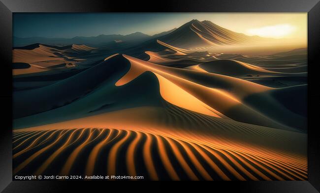 Desert Serenity - GIA2401-0154-REA. Framed Print by Jordi Carrio