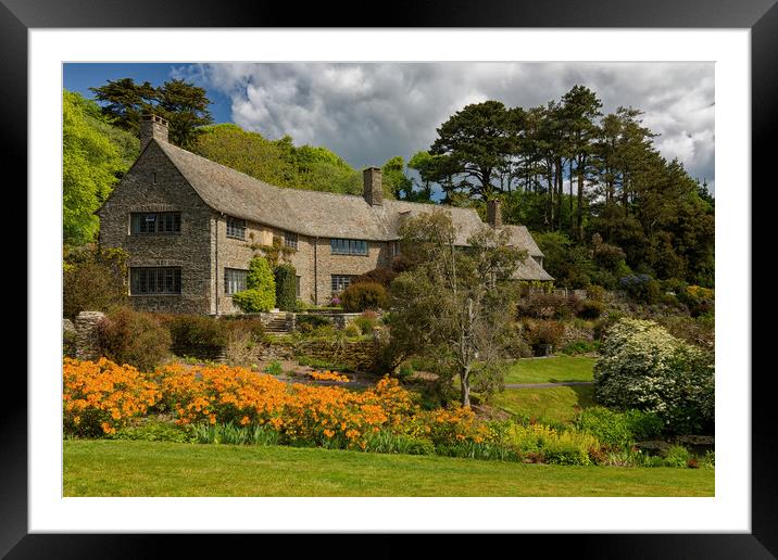 Coleton Fishacre and English stately home and gardens at springtime Framed Mounted Print by John Gilham