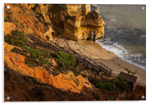 Camilo Beach In Algarve, Portugal Acrylic by Artur Bogacki