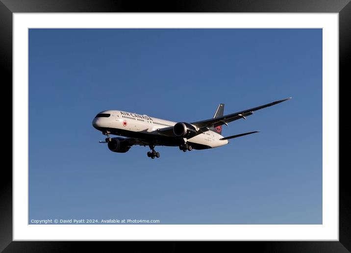 Air Canada Boeing 787-9 Framed Mounted Print by David Pyatt
