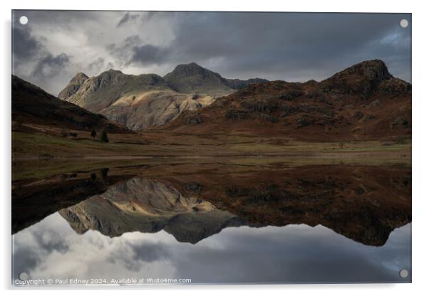 Moody reflections in Blea Tarn, Lake District, Eng Acrylic by Paul Edney