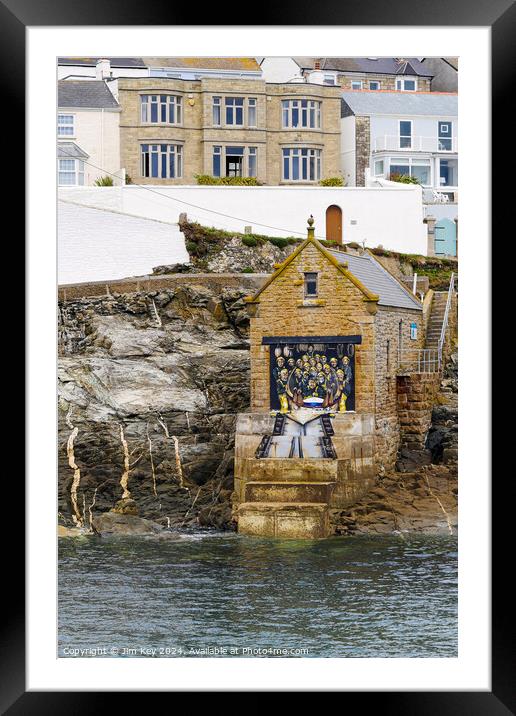 Porthleven Cornwall   Framed Mounted Print by Jim Key