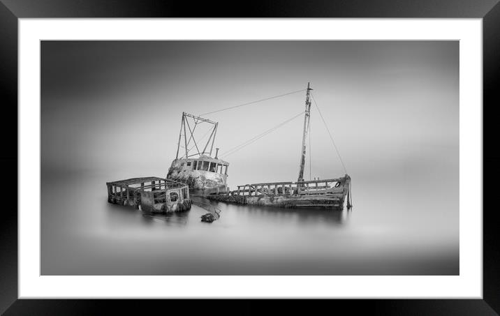 Dumbarton Fishing Wrecks Framed Mounted Print by Ivie McLardy