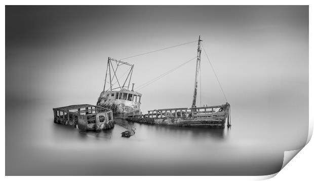 Dumbarton Fishing Wrecks Print by Ivie McLardy