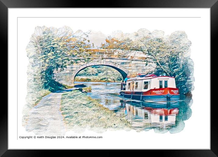 Lancaster Canal, Bridge 114 Framed Mounted Print by Keith Douglas