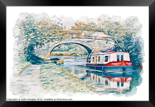 Lancaster Canal, Bridge 114 Framed Print by Keith Douglas